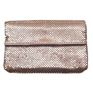 VTG Whiting & Davis Silver-toned Mesh 6" Clutch‎ Evening Bag USA MADE